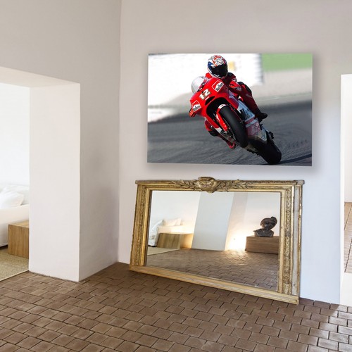 Ducati MotoGP Troy Baylis Wheelie impresión de metal - lienzo de galería - póster FujiFilm LG - Imagen 42 de 49