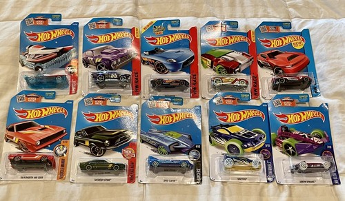 Hot Wheels Lot 10 Race Then & Now Rescue X-Raycers Glow Wheels - Picture 1 of 10