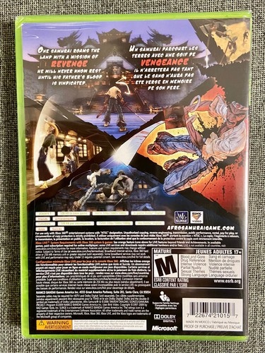 Afro Samurai Microsoft Xbox 360 2009 Fuera de existencia con funda NUEVO SELLADO DE FÁBRICA - Imagen 6 de 20