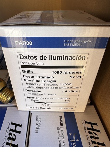 ⚡️Halco 70341 60W 120V S PAR38 Silver Reflector Flood Medium Base Light Bulb⚡️ - Picture 10 of 11