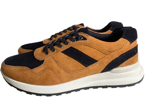 Joe Browns Hombre Fácil Vida Gamuza Entrenadores Tenis Con Cordones Mostaza Reino Unido 9 - Imagen 2 de 9