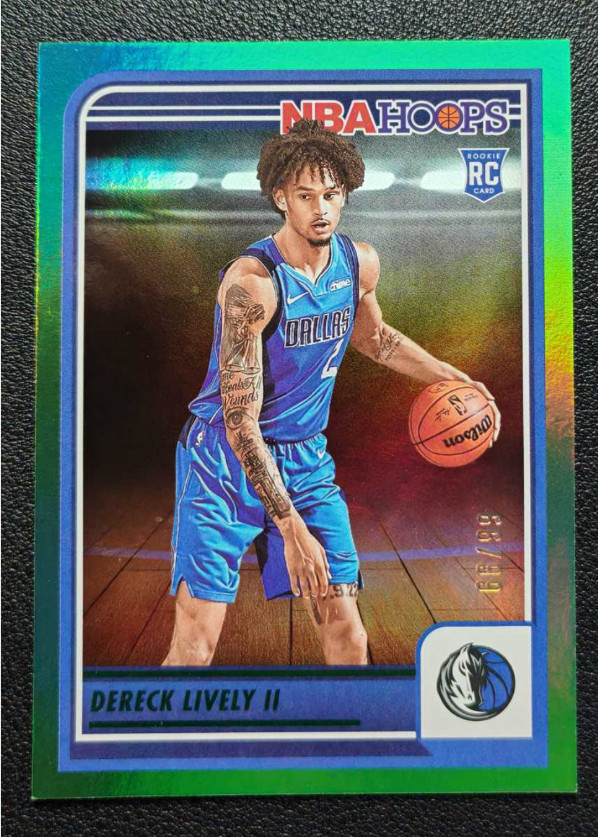 Dereck Lively II 2023-24 Panini NBA Hoops 66/99 Green Dallas Mavericks #241