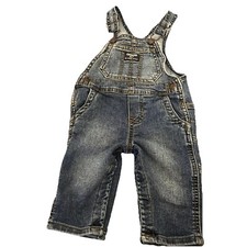 OshKosh Infant Blue Overall Bib Denim Classic Logo Overalls 6 Mo