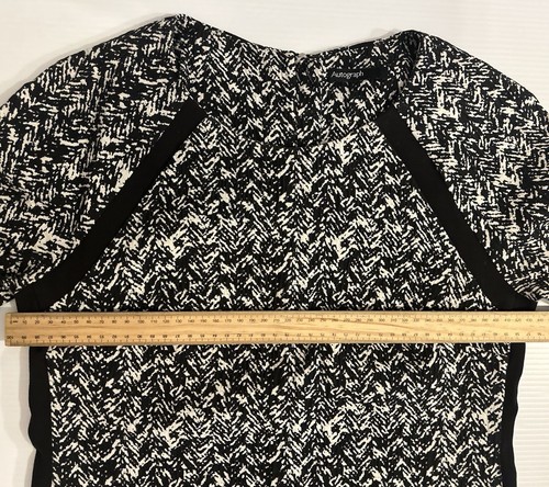 Autograph Shift dress longsleeve black stretch size8 work cocktail corporate - Picture 11 of 15