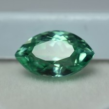 12.33 Ct Rare Natural Green Sapphire Marquise Cut GIE Certified Loose Gemstone