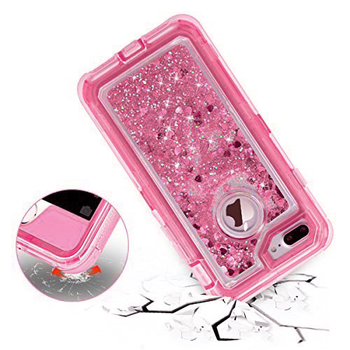 For iPhone 7/8 Plus Liquid Glitter Quicksand Bling Case Belt Clip Fits Otterbox - Picture 54 of 59