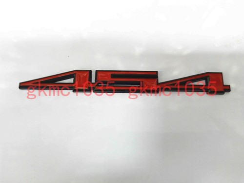 METAL BUMPER TRUNK GRILL Emblems DECAL STICKER BADGE BLACK/RED 454 LS6 C3 7.4 - Picture 2 of 4