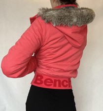 Bench Spellout Up Zip Up Hooded Jacket, Size Medium