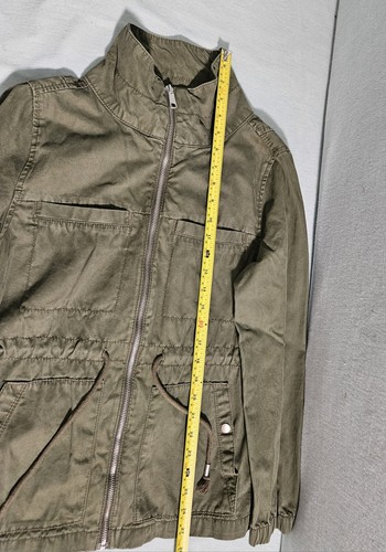Girl’s Old Navy Army Green Rain Coat/Jacket, Size XS (5), Pockets, Full Zip/Snap - Picture 4 of 12