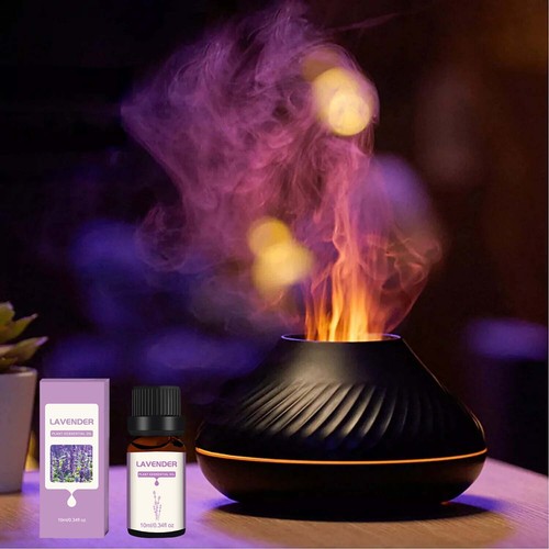 Essential Oil Diffuser Ultrasonic Aroma Cool Mist Humidifier Cute Volcano Flame - Picture 31 of 38