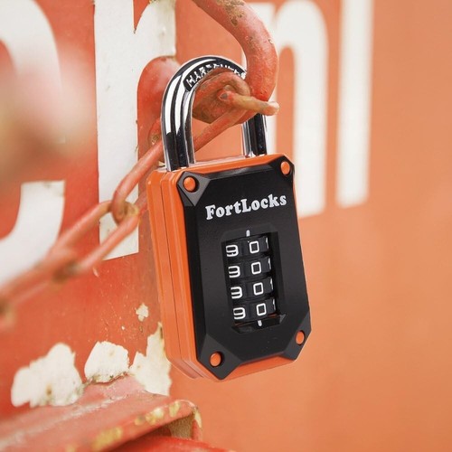 Gym Locker Lock - 4 Digit, Heavy Duty, Hardened Stainless Steel, Weatherproof an - Picture 7 of 8