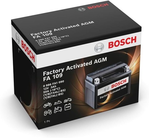Batería Bosch FA109 YTX4L-BS Sellada Kymco CX 50 1993-1993 - Imagen 3 de 4