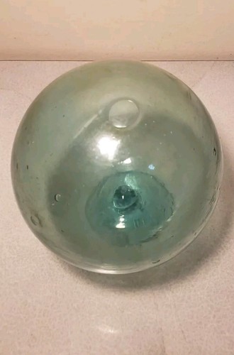 Vintage Japanese Glass Fishing Float, 4 Rare Makers Marks, 4 1/4", Blown Glass - Picture 2 of 7