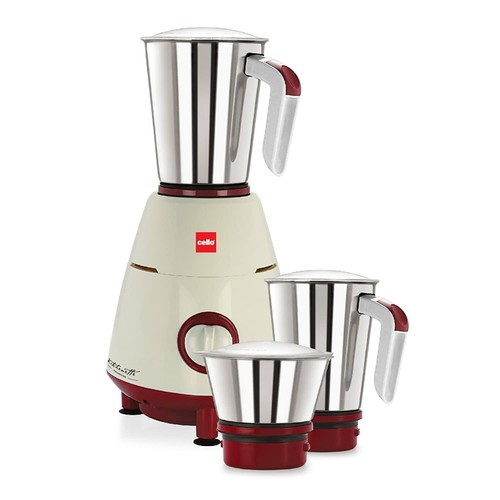 Cello Grind N Mix 800-3 Jar Home Mixer Grinder 500-Watt (Maroon) Free Shipping