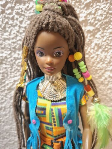SINDY IMANI HASBRO 1994 CRIMP DUNKELHÄUTIG VINTAGE PUPPE BARBIE PETRA STEFFI - Bild 2 von 21