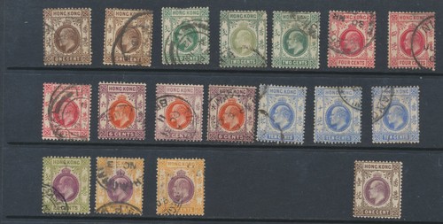 Hong Kong Stamps 1907-1911 SG91;92a;93/7 Used (SG91 Mint) CV £224 - Picture 1 of 7