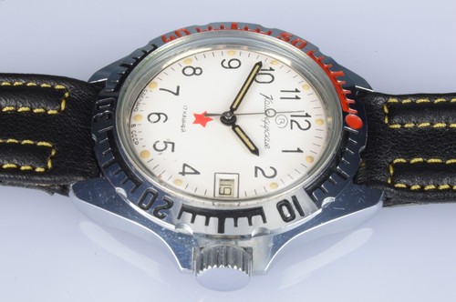 Boctok Orologio Komandirskie "Stella Rossa" Militare Mov.2414 Made in CCCP 1980s - Foto 14 di 21