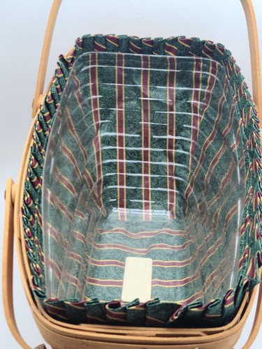 Longaberger Medium Gemüsekorb Weihnachtsschlitten 1999 kariert & Obsteinsatz Kombi - Bild 2 von 8