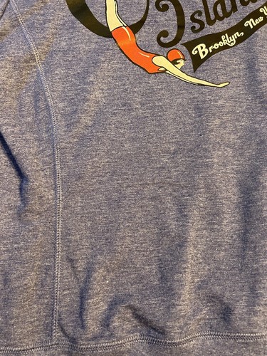 Vintage Anvil Sweatshirt Women's Size L Large Sweater Blue Coney Island NY - Picture 3 of 17