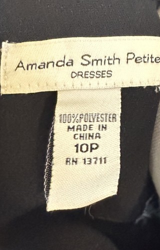 Amanda Smith Black Sleeeless Dress Sz 10 P - Picture 2 of 4