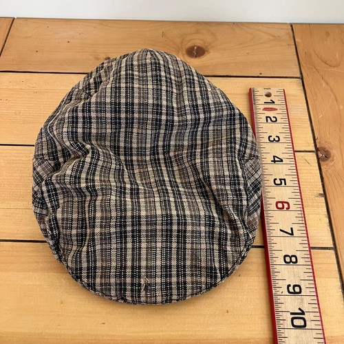 Levi's Newsboy Flat Cap Brown Plaid Cabbie Hat Vtg Victory Caps Made in Canada - Picture 2 of 10