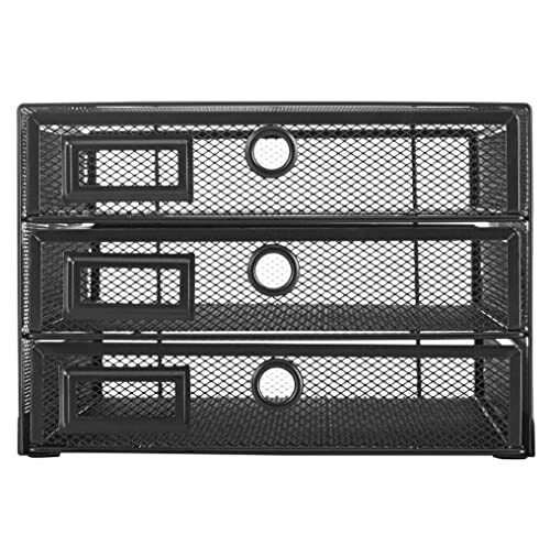 Desk Organizer Wire Mesh 3 Tier Sliding Drawers Paper Sorter/Multifunctional/... - Picture 7 of 9