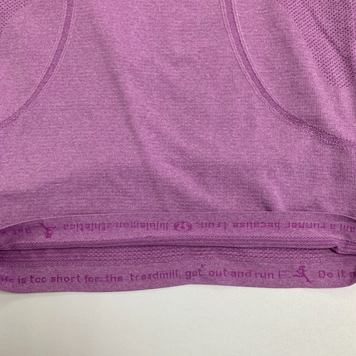 Lululemon Run Swiftly Tech Shirt Womens 4 Plum Gray Seamless Short Sleeve *READ - Picture 9 of 13