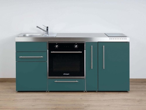 Stengel Miniküche MPB 180 A KBI Türkis mit Kühlschrank und  Backofen  - Bild 1 von 5
