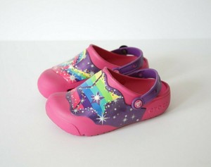 girls rainbow crocs