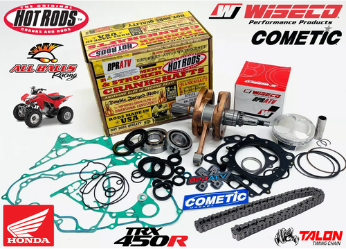 06-14 Honda TRX450R TRX 450R Hotrods Crank Wiseco Piston Gaskets Rebuild Kit - Picture 1 of 24