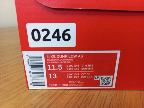 Nike DUNK LOW AS SAFARI SWOOSH CHLOROPHYLL BNIB Mens Shoes Trainers UK 10.5 - Picture 9 of 9