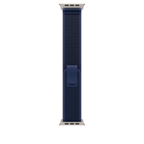 NEW Apple Watch Band Blue Natural Titanium Trail Loop M/L 49mm Ultra MXTW3ZM/A - 第 1/3 張圖片
