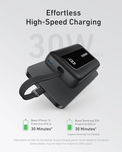 Anker Zolo Power Bank, 20,000mAh 30W High-Speed Portable Charger with Built-In U - 第 6/6 張圖片