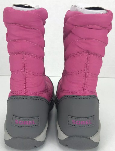 Sorel Whitney Mid Winter Boots 200g Waterproof Pull On Pink Gray Girls Choose Sz - Picture 6 of 8