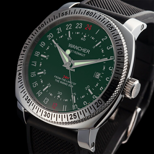 WANCHER Astronaut Deep Dial 24-Hour Automatic Watch 43mm Case New - Picture 7 of 12