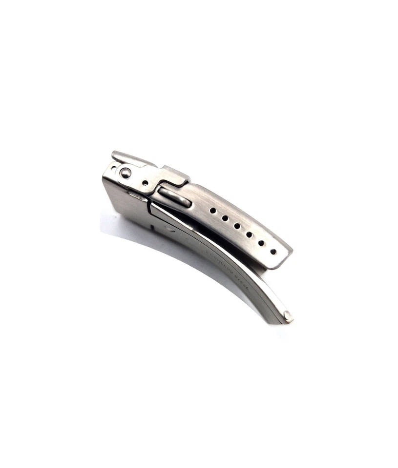 Fibbia Chiusura Bracciale Clasp Orologio da 18mm 20mm Acciaio Inox 316 Cinturino - Immagine 3 di 4