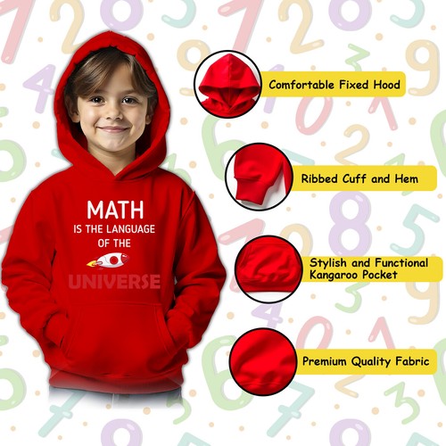 Boys and Girls Rocket Number Day Ideas Jumper Hoody for Kids #ND - Picture 6 of 31