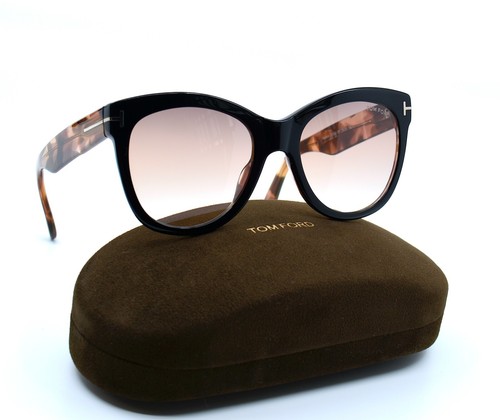 TOM FORD WALLACE TF870 05F BLACK/ HAVANA BROWN GRADIENT AUTHENTIC SUNGLASSES - Picture 9 of 15