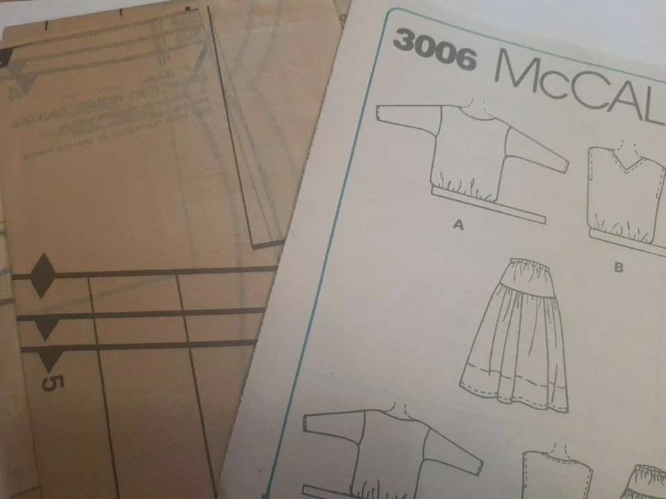 McCall's 3006 Maternity Top Skirt Sewing Pattern Ladies 10 12 14 UC Loose Fit - Image 4 of 4