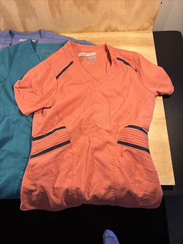 Lot Of 3 Grey’s Anatomy by Barco Womens Impact Scrubs Set Blue Pink Size XXS - Picture 2 of 19