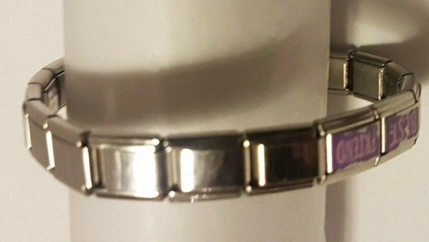 Costume Jewelry Links Charm Bracelet stretch Stainless Steel Links - Image 2 of 4