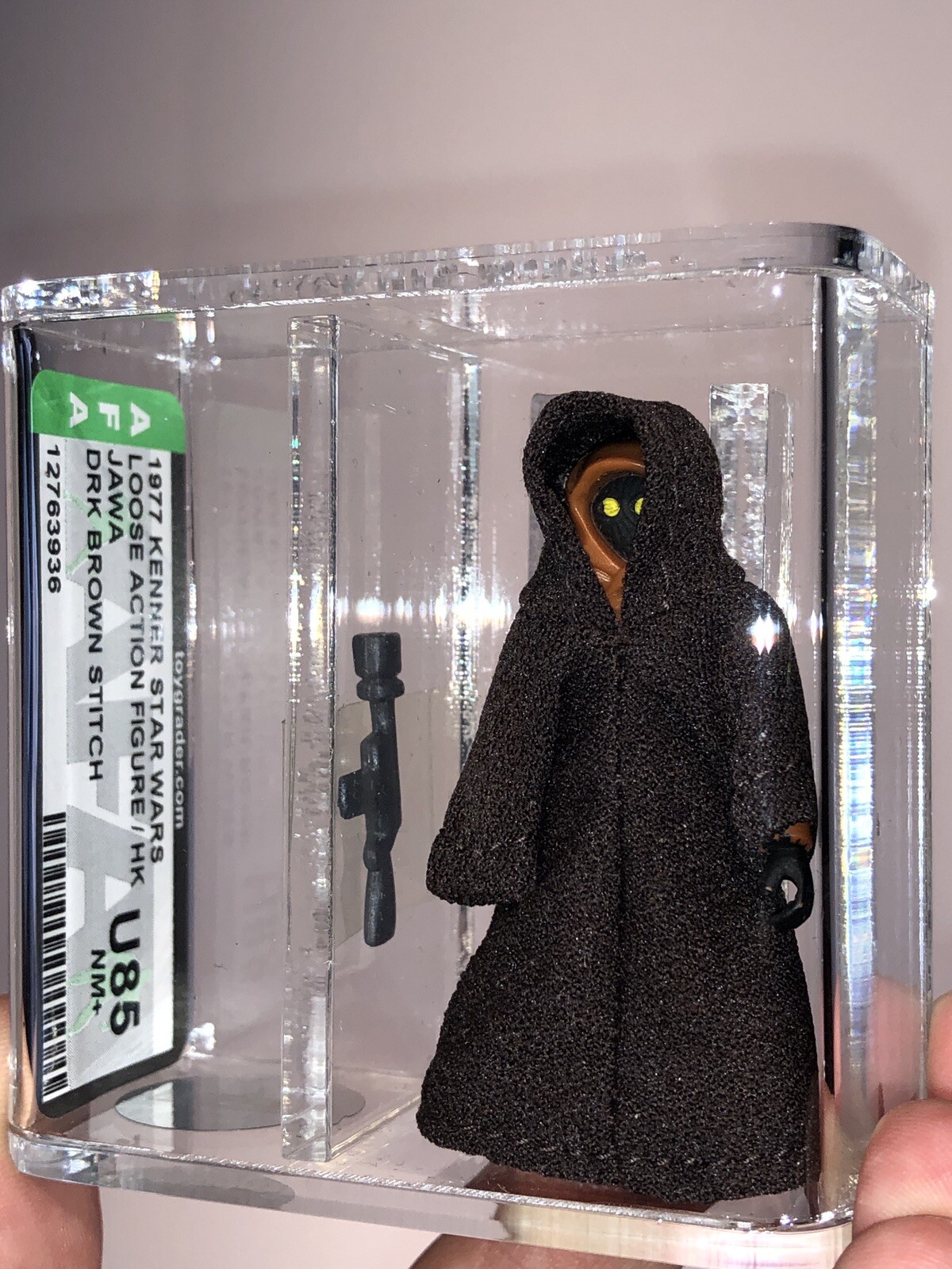 AFA U85 Star Wars 1977 Loose Jawa Dark braun Stitch -HK Original 12 Kenner NM+ AFA U85 Star Wars 1977 Loose Jawa Dark braun Stitch -HK Original 12 Kenner NM+