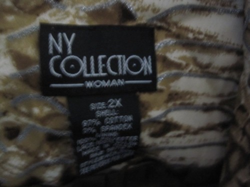 2X NY Collection Snake Print w/Silver Thread Blazer Jacket, Lined w/Lace Trim - Picture 5 of 7