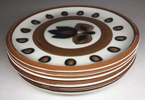 Lot8 De 6 Assiettes Plates Vintage Signées BOCH MODÈLE KIMONO H 2 D 24 Cm - Foto 12 di 12
