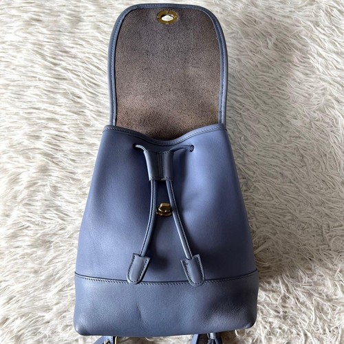 RARE Old Coach Turnlock Mini Backpack 9960 Hyacinth Blue Glove-Tan Leather Used - Picture 12 of 17
