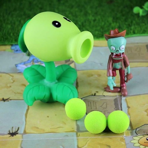 Plants vs Zombies Peashooter PVC Action Figure Model Soft Toy Kids Gifts Toys - Picture 7 of 30