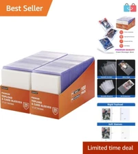 Premium 400 Card Sleeves: 200 Hard & Soft Protectors for Safe Card Storage