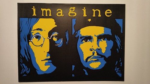 Cuban Silkscreen Poster Imagine John Lennon Che Guevara Cuba Art Serigraph ARES - Picture 3 of 19