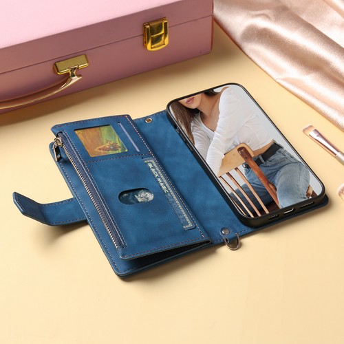 For Samsung S25 S24 S23 S22 S20 FE Ultra Plus Zipper Case Leather Wallet Cover - Picture 4 of 18
