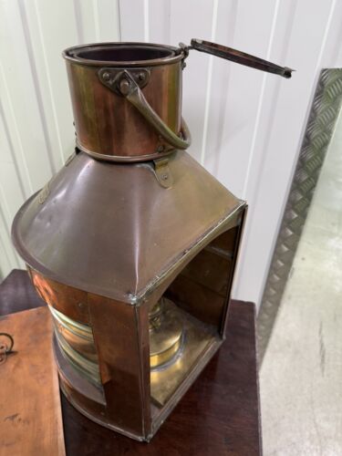 Large Vintage Marine Ships Copper Lantern R C Murray Glasgow - Picture 15 of 18